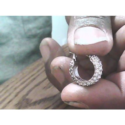 Vintage Monet Crystal Hoop Earring