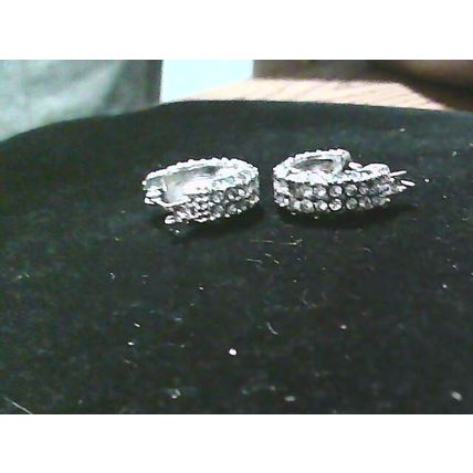 Vintage Monet Crystal Hoop Earring