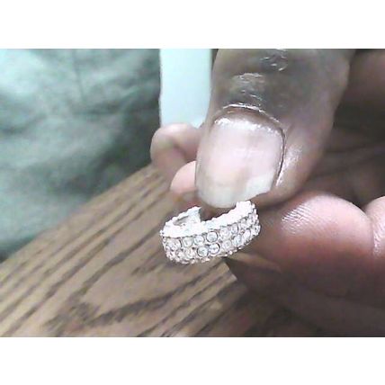 Vintage Monet Crystal Hoop Earring