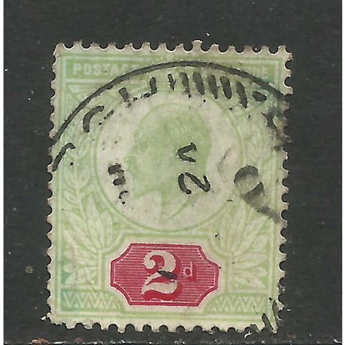 GB 1901 - 11 KEV11 2d Green/Red Jubilee Wmk 49 ( D597 )