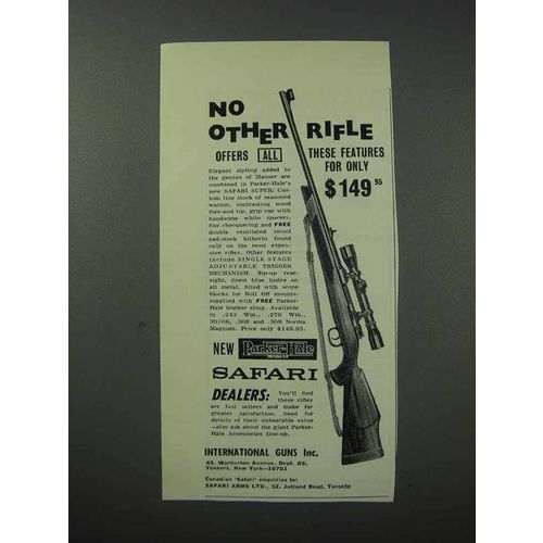 1964 Parker-Hale Safari Super Rifle Ad - No Other Rifle
