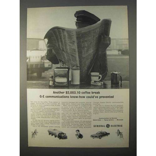 1966 General Electric Communications Ad - Coffee Break