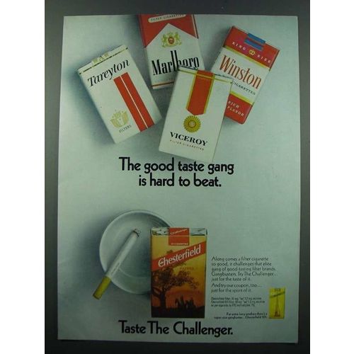 1971 Chesterfield Cigarettes Ad - Good Taste Gang