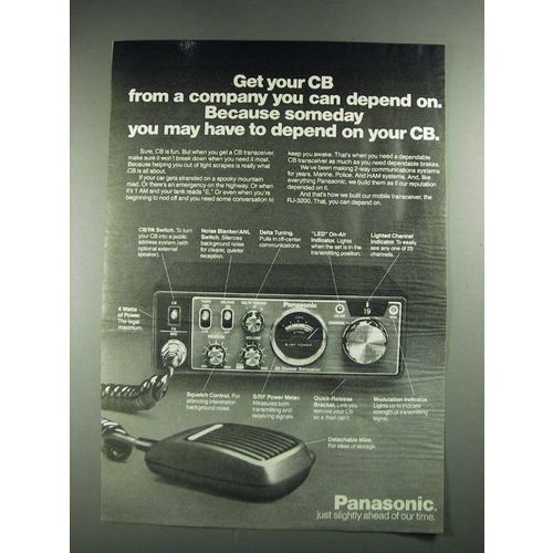 1976 Panasonic RJ-3200 CB Radio Ad - A Company You Can Depend On