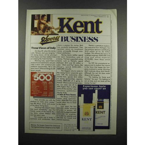 1983 Kent Cigarettes Ad - Sports Business