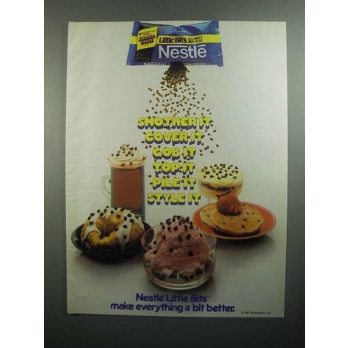 1984 Nestle Little Bits Chocolate Chips Ad - Smother It