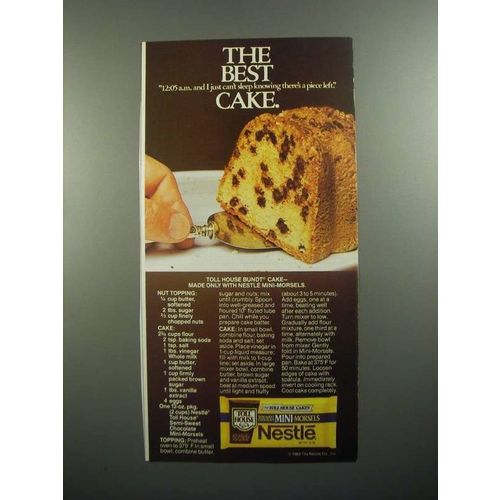 1984 Nestle Mini-Morsels Ad - Toll House Bundt Cake
