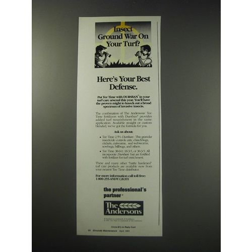 1991 The Andersons Dursban Ad - Insect ground war on your turf?