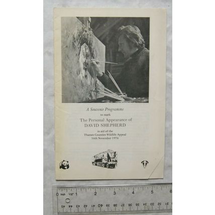 1976 souvenir programme David Shepherd, Thames Counties Wildlife Appeal