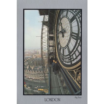 Big Ben Being Repaired London Clock Maintenance Postcard