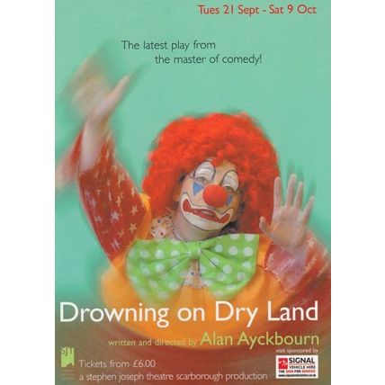 Drowning On Dry Land Alan Ayckbourn New Vic Theatre Poster Postcard Style Card