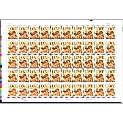 Charub Love 32 Cent Stamps Sheet of Fifty Postage Stamps Scott 2957