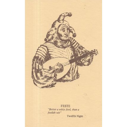 Feste Twelfth Night Shakespeare Play Limited Edition Postcard