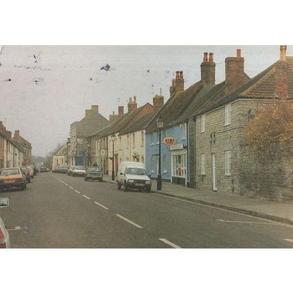 High Street Ilchester Newsagent Somerset Village Postcard