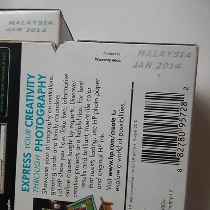 Genuine HP Ink Cartridge 74 Lot of 2 Black Sealed Boxes Malaysia Jan 2014