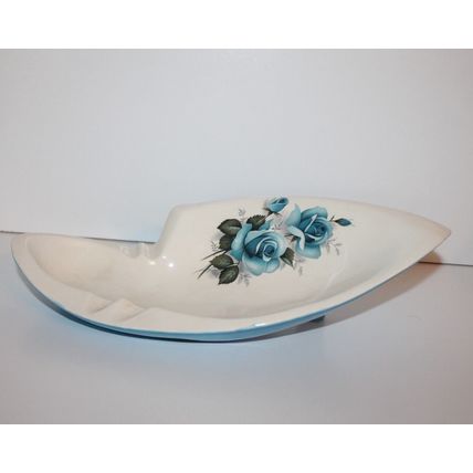 Vtg MCM Gift HAND PAINTED CERAMIC Ashtray Smoking Very Rare Floral Design
