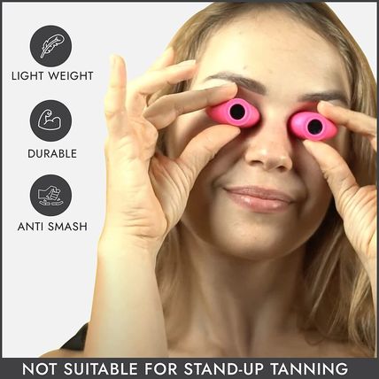 Strapless Tanning Goggles Super Sunnies Eye Cups Eye Protection UV