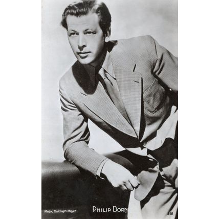 Philip Dorn MGM Hollywood Film Actor Rare Real Photo Postcard