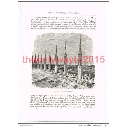 Pinnacles of Milan Cathedral, Italy, Book Illustration (Print), c1891