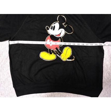 Disney Mickey Mouse Graphic Soft/Lightweight Sweatshirt Women's /Juniors' L Blk
