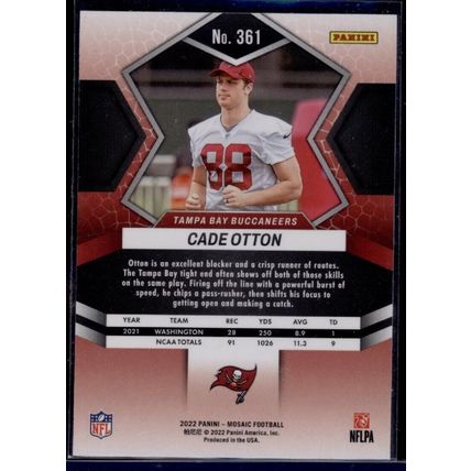 2022 Panini Mosaic #361 Cade Otton Near mint or better