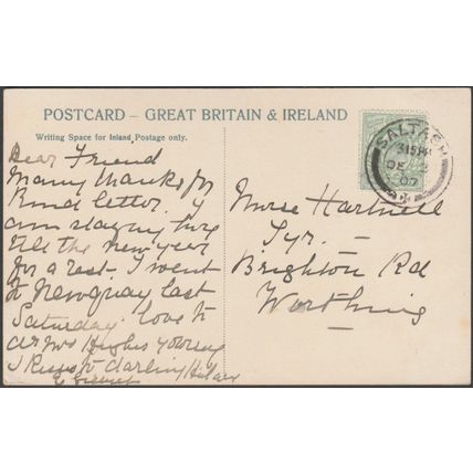 Lower Fore Street, Saltash, Cornwall, 1907 - Blum & Degen Postcard