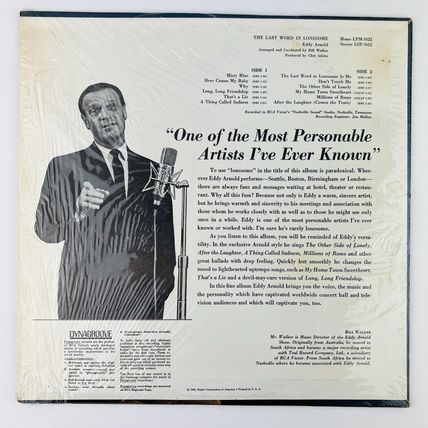 Eddy Arnold – The Last Word In Lonesome Vinyl LP Record Album LSP-3622