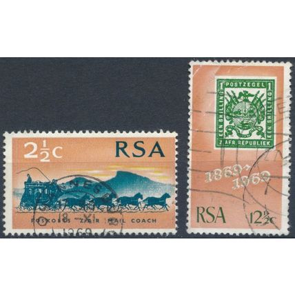 Centenary First Stamps of Republic - South Africa 1969 - F H - SG 297/8 (A)