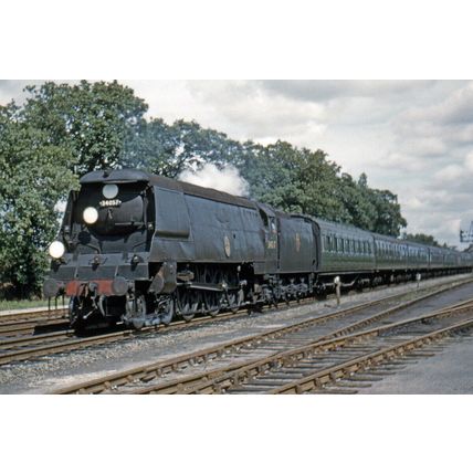 pu2604 - Hampshire - Engine No.34057, at Brockenhurst Station - photograph 6x4