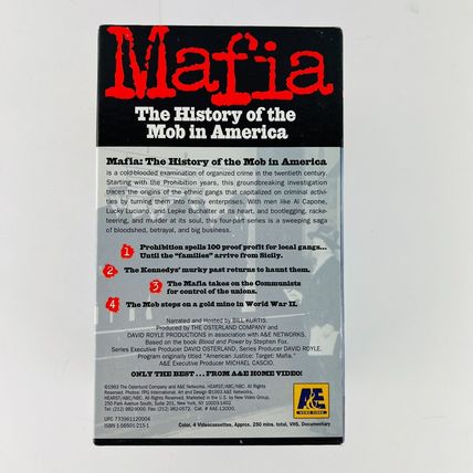 A&E Home Video Mafia - The History of the Mob in America VHS 4-Tape Box Set