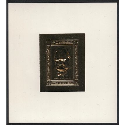 Fujeira Sir Winston Churchill MS GOLD FOIL 1969 MNH