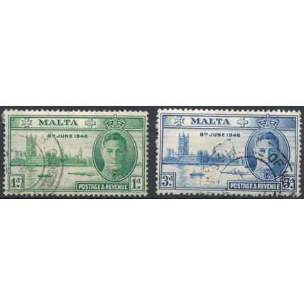 Victory - Malta 1946 - F H - SG 232/3