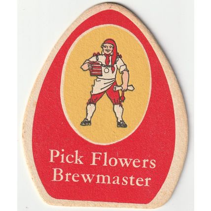 BEER MAT - FLOWERS BREWERY - SWEET PEA - (Cat 031) - (1961)