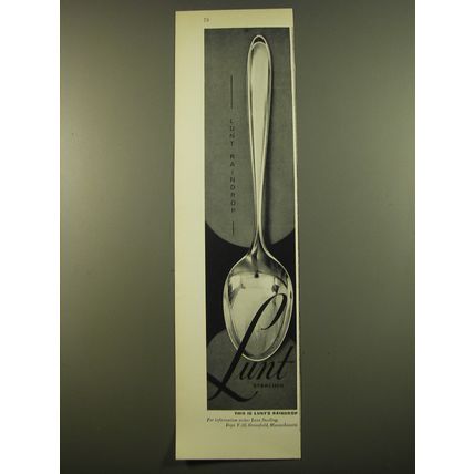 1961 Lunt Raindrop Silverware Advertisement