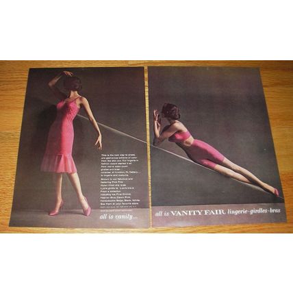 1961 Vanity Fair Lingerie Girdles and Bras Advertisement - All is Vanity