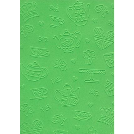 A6 Embossed Card. 10 Sheets. Tea Party. Cardmaking Scrapbooking Crafts
