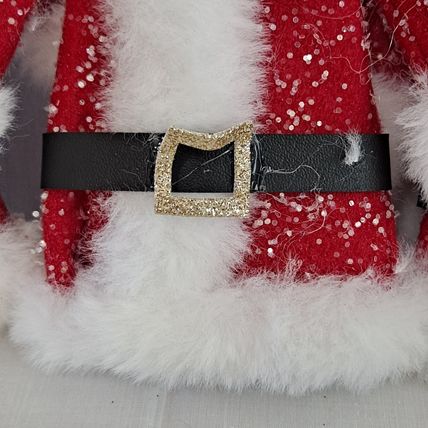 NEW Lot 3 SANTA SUITS 6" Christmas ORNAMENTS Holiday Time Mrs Claus Jacket