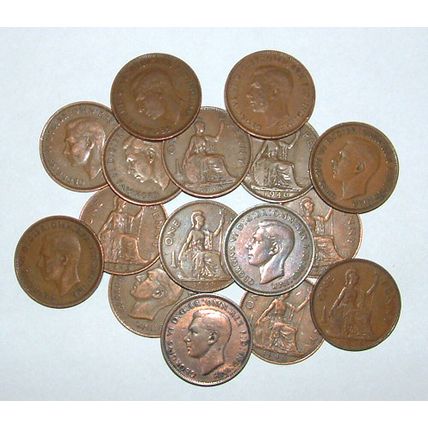 Great Britain/UK 1937 - 1952 - George VI Bronze Pennies - Select the Date