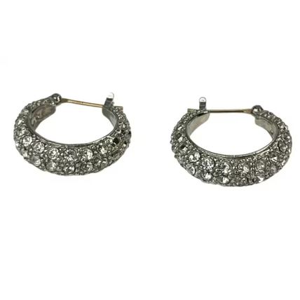 Vintage Monet Crystal Hoop Earring