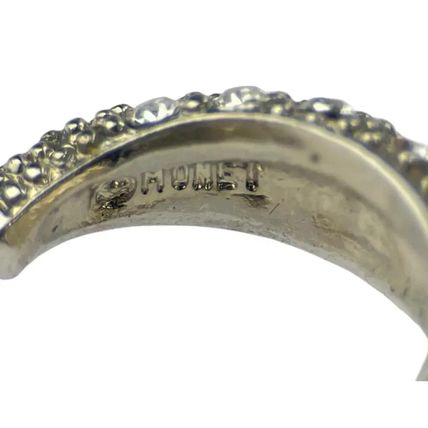 Vintage Monet Crystal Hoop Earring