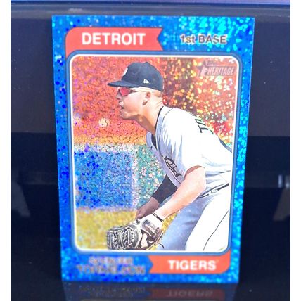 SPENCER TORKELSON 2023 TOPPS HERITAGE BLUE SPARKLE REFRACTOR BASEBALL CARD #215