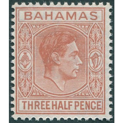 Bahamas 1948 1½d pale red-brown SG151a MNH