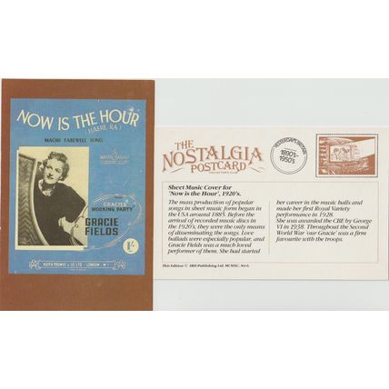 Postcard Now is the Hour Gracie Fields Maori Farewell Song Sheet Music Nostalgia