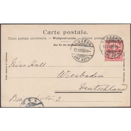 Rathaus, Luzern, 1906 - Preis Karte AK