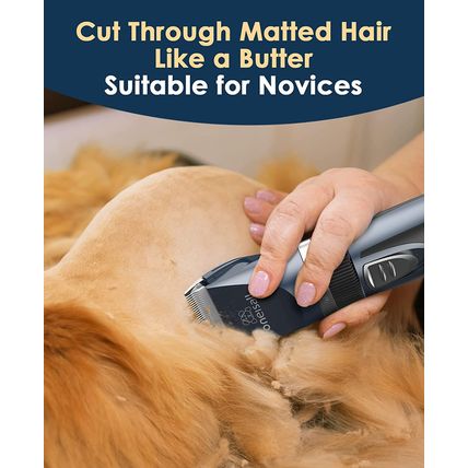 Oneisall Quiet Cat Clippers for Matted & Long Hair, 2-Speed Cordless Pet Shaver