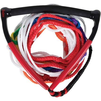 Radar Control Pkg Waterski Rope, 13 In. Arc Handle W/8-Sect. Mainline, Red/Black