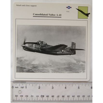 Consolidated Vultree A-41 - USA - Attack & Close Support - Collectors Club Card