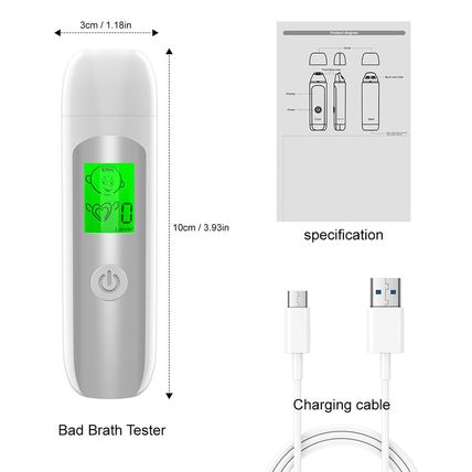 Oral Odor Tester, Portable Halitosis Detector Breath Analyzer One Click Charging