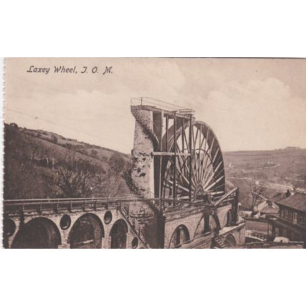 EC966. LAXEY WHEEL. I.O.M. PRINTED ART POSTCARD