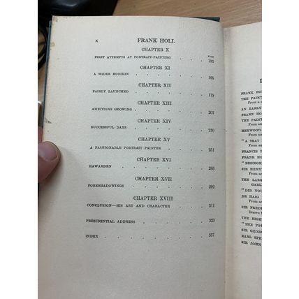1912 "THE LIFE AND WORK OF FRANK HOLL" 1ST EDITION ILLUSTRATED HB BOOK (P5)